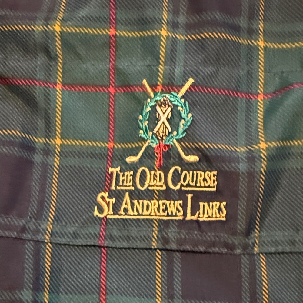 Saint Andrews Links Tartan Rain Jacket Made in Scotland Size L - Picture 4 of 10